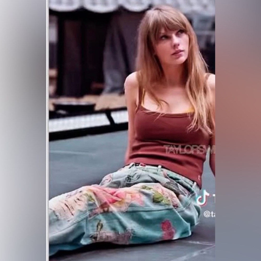 ASO Taylor Swift Magnolia Pearl Miner Denim pants with appliqués o/s